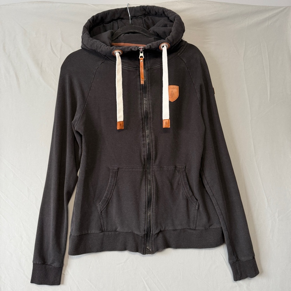 Wanakome Womens Luxe Full Zip Hoodie Size M Black Outdoors Stretchy Lightweight